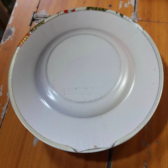 Vintage Child’s Tin Tea Set 1960s | Harvest Orange Floral Toy Dishes | Retro Pla - Picture 9 of 9